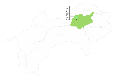 にし阿波エリアの位置図